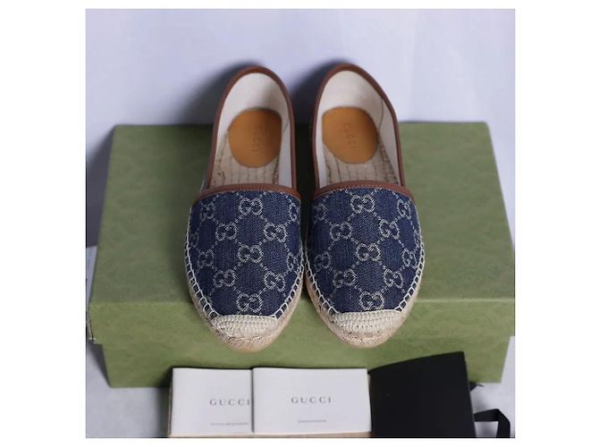 Espadrillas Gucci GG in denim blu - vista 2