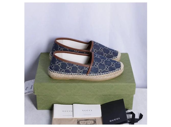 Espadrillas Gucci GG in denim blu - vista 4