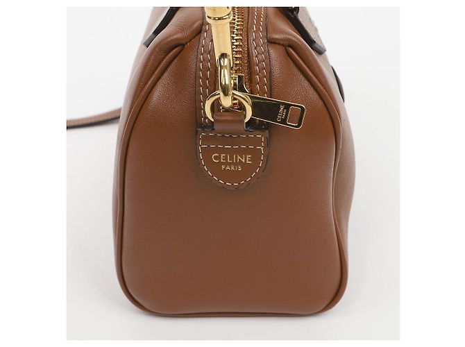 Céline Picca Boston Quille Triomphe in pelle di vitello liscia Tan - vista 5