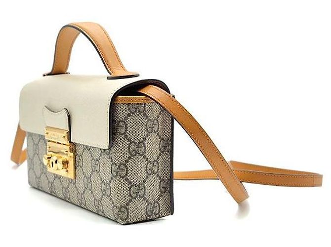 Gucci Supreme Padlock Top Handle Mini Shoulder Bag - vista 2