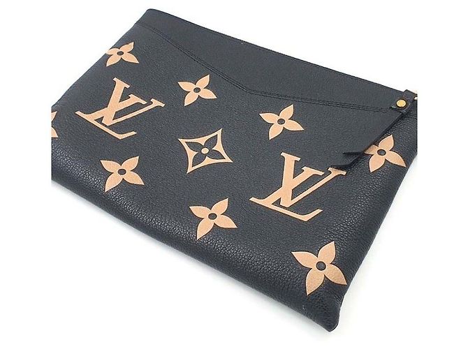 Clutch Louis Vuitton Daily Empreinte Pelle Marrone - vista 4