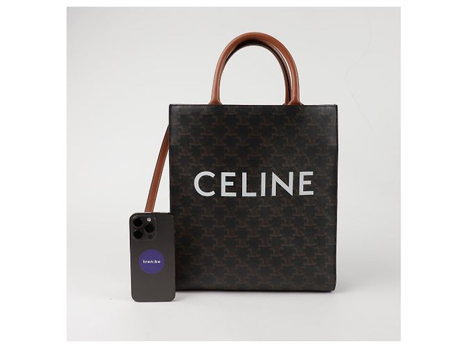 Céline Borsa a spalla Vertical Cabas Small Tote Shoulder Bag - vista 7