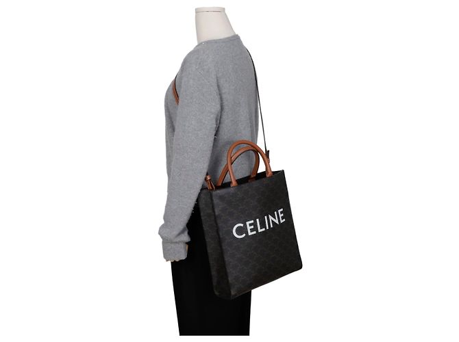 Céline Borsa a spalla Vertical Cabas Small Tote Shoulder Bag - vista 9