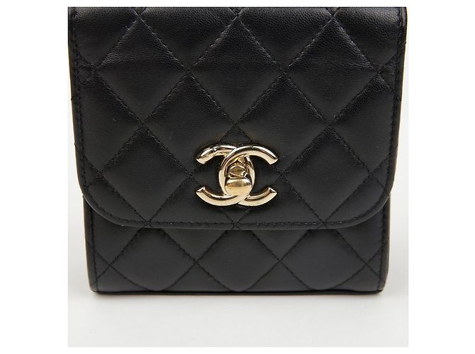 Chanel Borsa a tracolla Trendy CC Mini in pelle d'agnello Nero Oro - vista 2