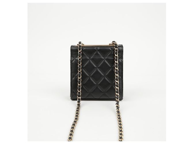 Chanel Borsa a tracolla Trendy CC Mini in pelle d'agnello Nero Oro - vista 4