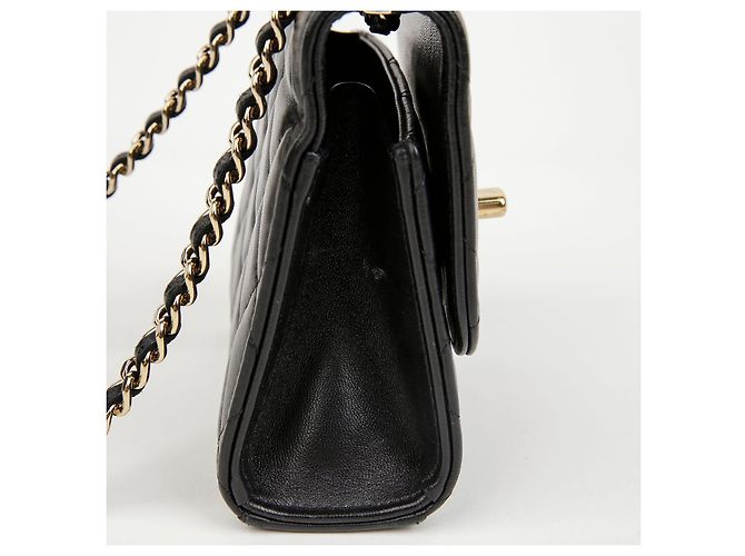 Chanel Borsa a tracolla Trendy CC Mini in pelle d'agnello Nero Oro - vista 6