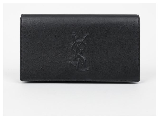 Autre Marque Clutch in pelle nera - vista 2