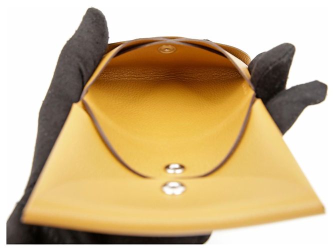 Hermès Duo Ledergeldbörse Gold - Ansicht 7