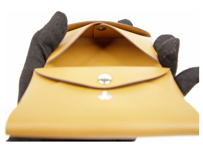 Hermès Duo Ledergeldbörse Gold - Ansicht 9