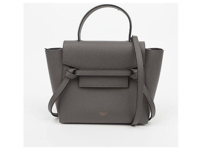 Belt Bag Céline Nano Gürteltasche Grau Kalbsleder - Ansicht 2