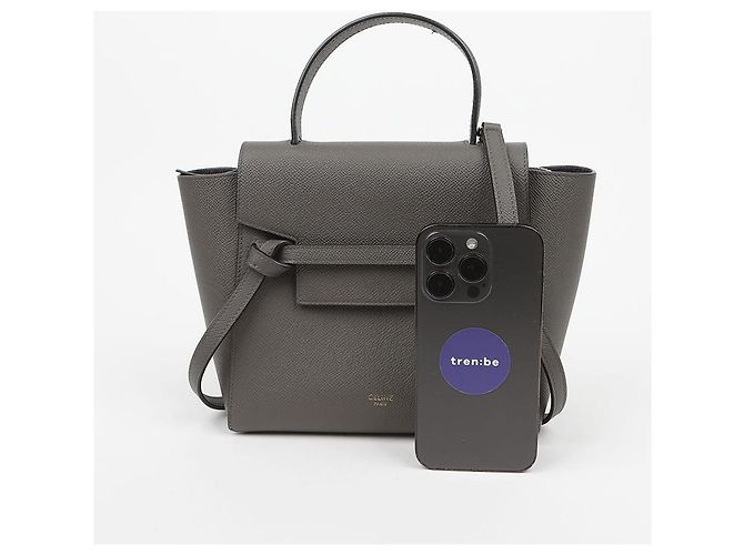 Belt Bag Céline Nano Gürteltasche Grau Kalbsleder - Ansicht 8