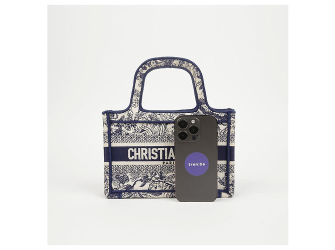 Dior Mini Book Tote Tasche Braun Jacquard - Ansicht 11