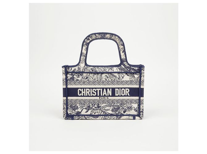 Dior Mini Book Tote Tasche Braun Jacquard - Ansicht 2