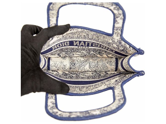 Dior Mini Book Tote Tasche Braun Jacquard - Ansicht 9