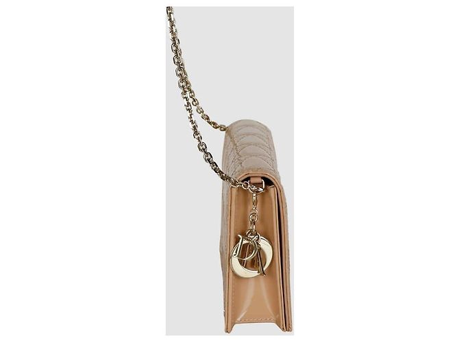 Dior Borsa a tracolla Lady Chain Pouch in Cannage vernice - vista 2