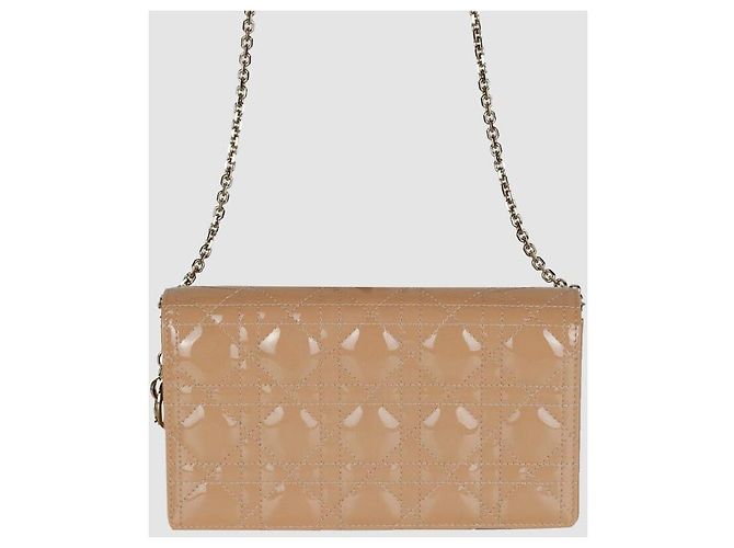Dior Borsa a tracolla Lady Chain Pouch in Cannage vernice - vista 3