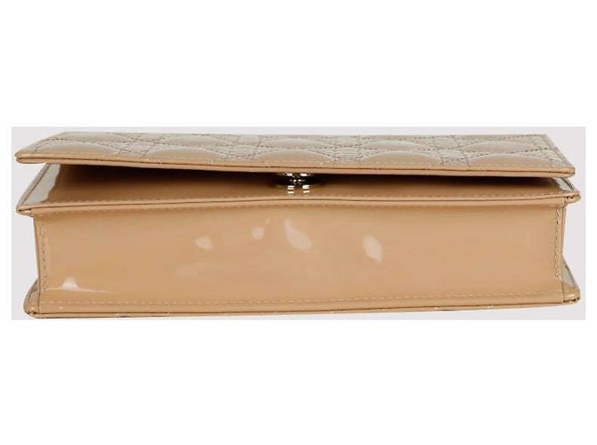 Dior Borsa a tracolla Lady Chain Pouch in Cannage vernice - vista 4