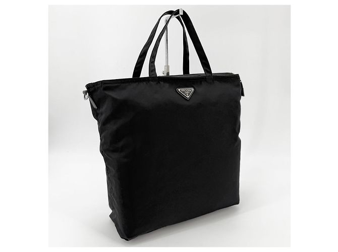 Prada Borsa a tracolla in nylon con logo triangolare - vista 4