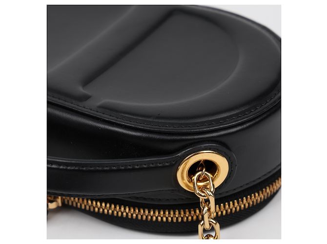 Dior Embossed CD Signature Oval Camera Bag Schwarz - Ansicht 8