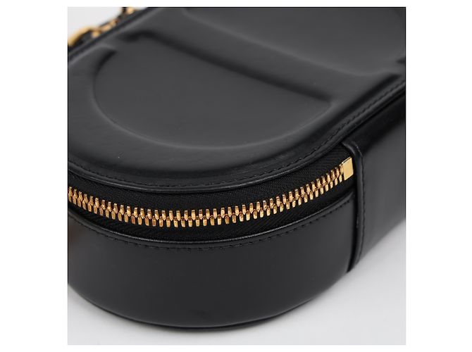 Dior Embossed CD Signature Oval Camera Bag Schwarz - Ansicht 9
