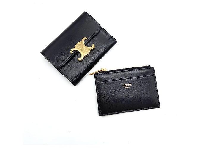 Céline Portafoglio compatto Triomphe Coin - vista 7