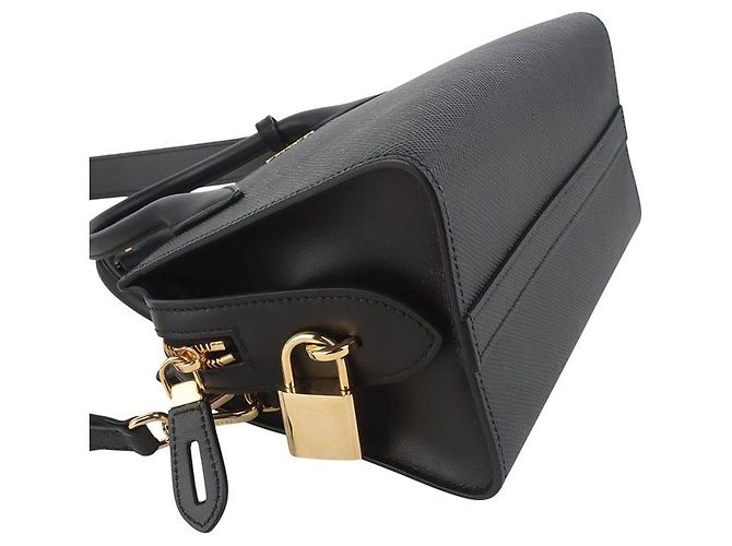 Prada Saffiano Gold Monochrome Mini Shoulder Bag - Ansicht 5