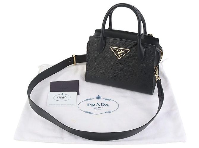 Prada Saffiano Gold Monochrome Mini Shoulder Bag - Ansicht 8