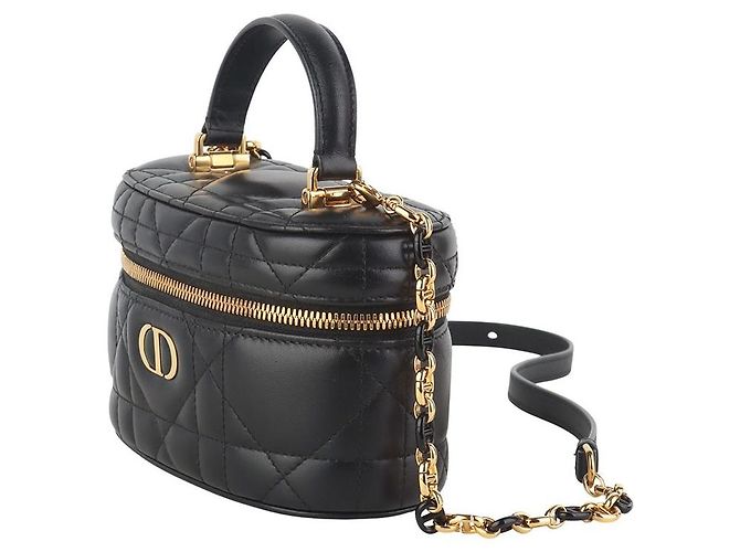 Dior Mini borsa a tracolla Caro Vanity placcata oro - vista 2