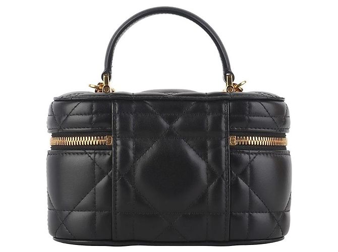 Dior Mini borsa a tracolla Caro Vanity placcata oro - vista 3