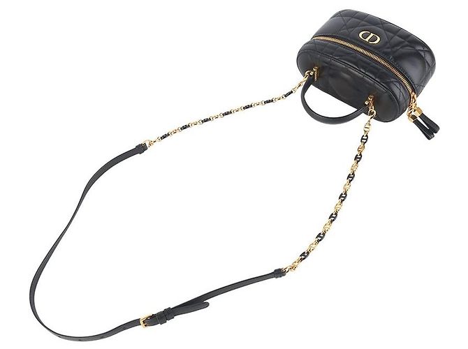 Dior Mini borsa a tracolla Caro Vanity placcata oro - vista 4