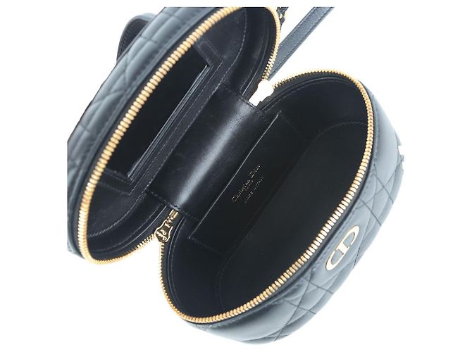 Dior Mini borsa a tracolla Caro Vanity placcata oro - vista 7