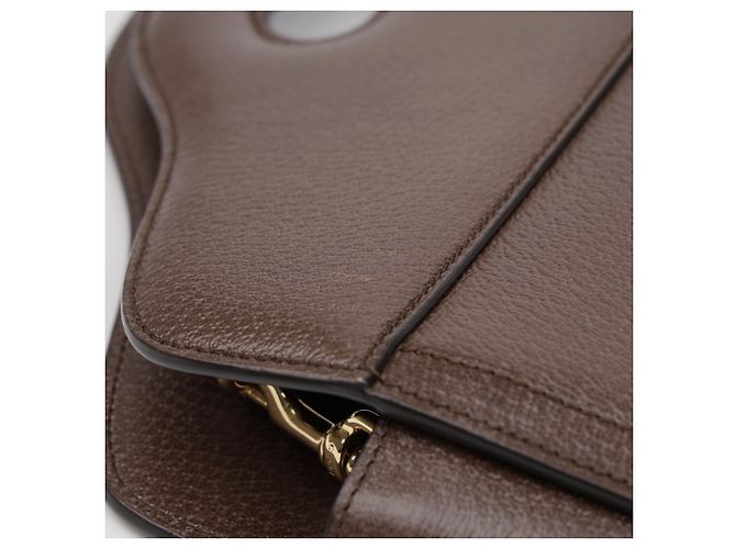 Gucci Großer Leder-Tote-Bag Braun - Ansicht 14