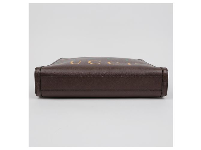 Gucci Großer Leder-Tote-Bag Braun - Ansicht 4