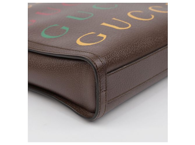Gucci Großer Leder-Tote-Bag Braun - Ansicht 5