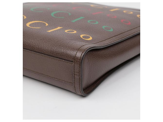 Gucci Großer Leder-Tote-Bag Braun - Ansicht 6
