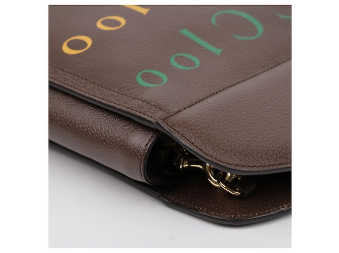 Gucci Großer Leder-Tote-Bag Braun - Ansicht 8