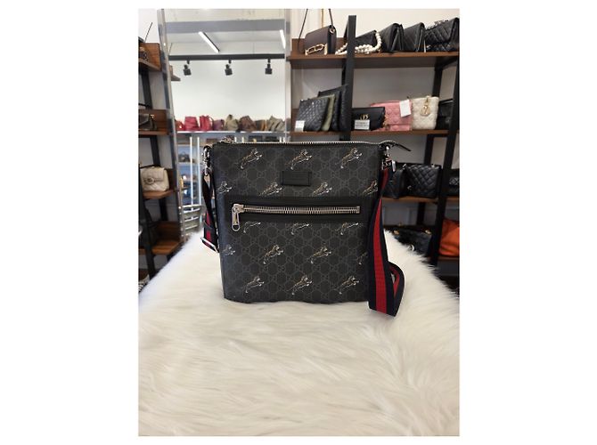 Gucci Borsa Messenger Supreme Tiger Print - vista 4