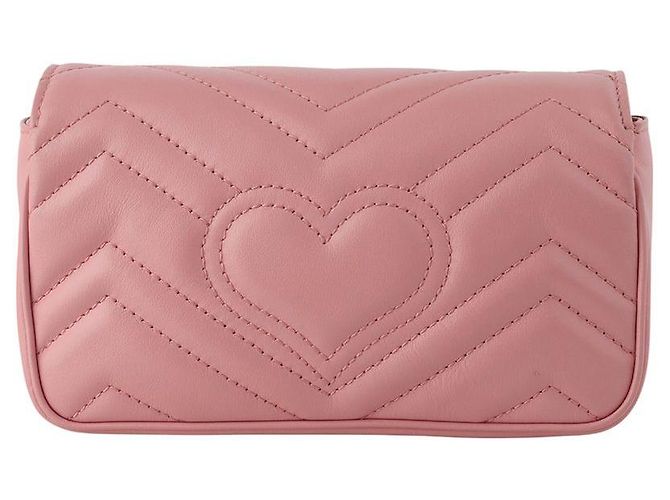 Gucci Borsa super mini a tracolla GG Marmont matelassé - vista 3