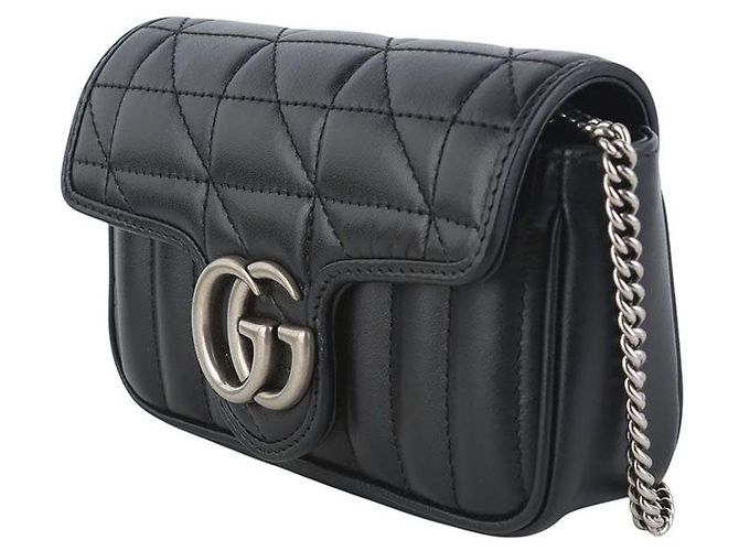 Gucci Borsa a tracolla super mini GG Marmont matelassé - vista 2