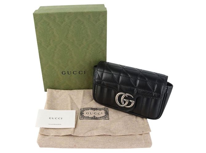 Gucci Borsa a tracolla super mini GG Marmont matelassé - vista 8