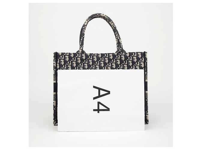 Dior Bolso Book Tote Medium Oblique Azul - vista 13