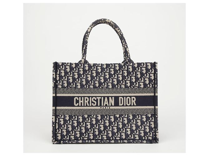 Dior Bolso Book Tote Medium Oblique Azul - vista 2
