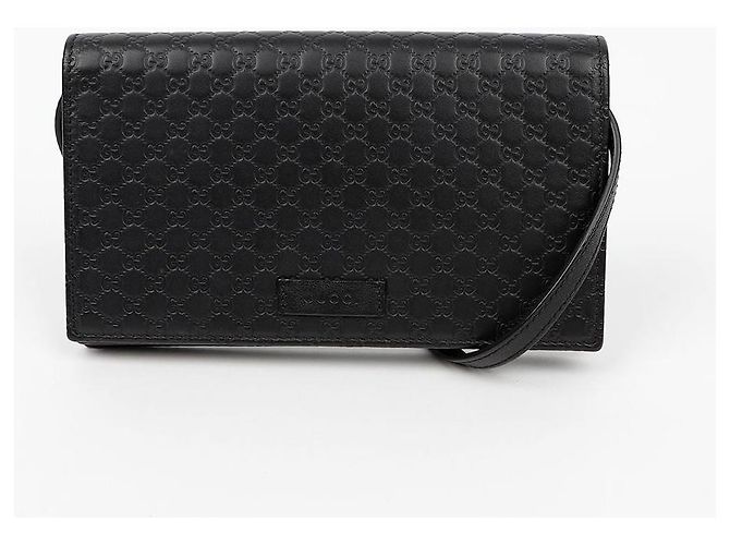 Gucci Borsa a Tracolla Mini Leather Microshima Nera - vista 2