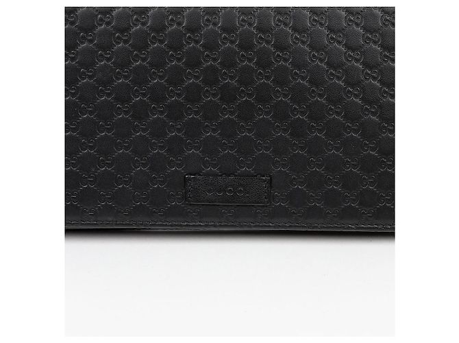 Gucci Borsa a Tracolla Mini Leather Microshima Nera - vista 3