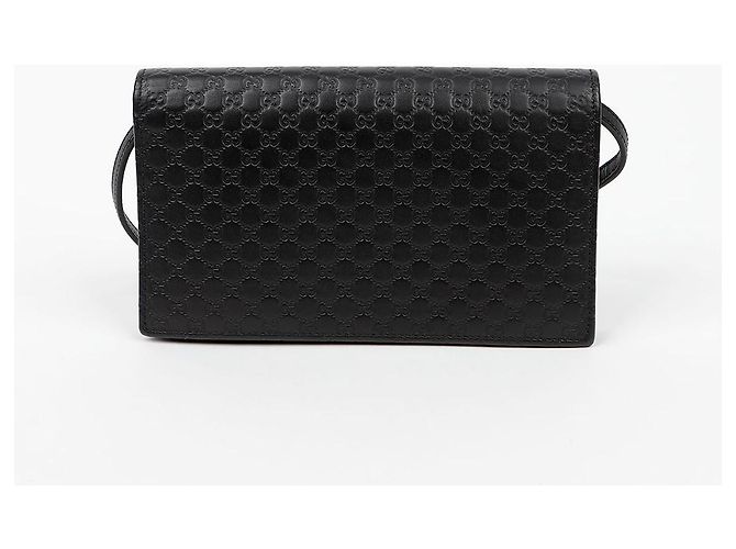 Gucci Borsa a Tracolla Mini Leather Microshima Nera - vista 4