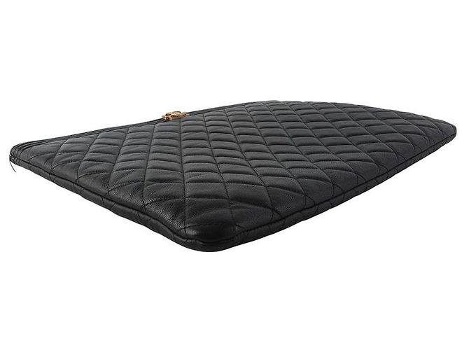 Clutch Boy Chanel Caviar Gold Large - vista 3