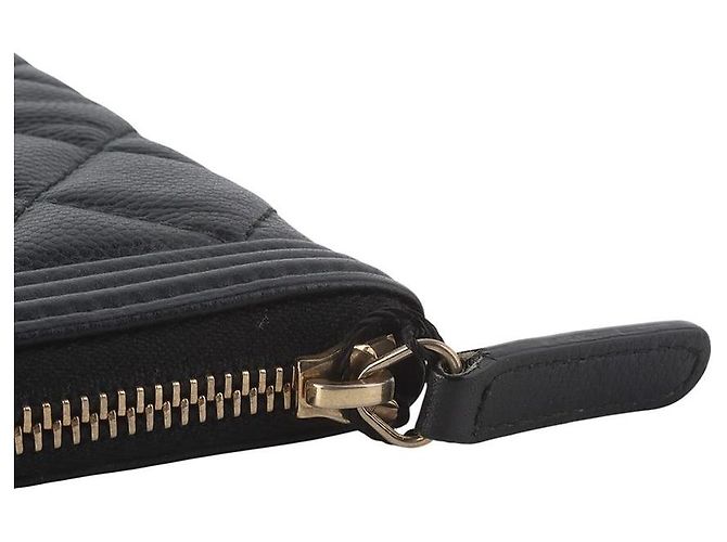 Clutch Boy Chanel Caviar Gold Large - vista 5