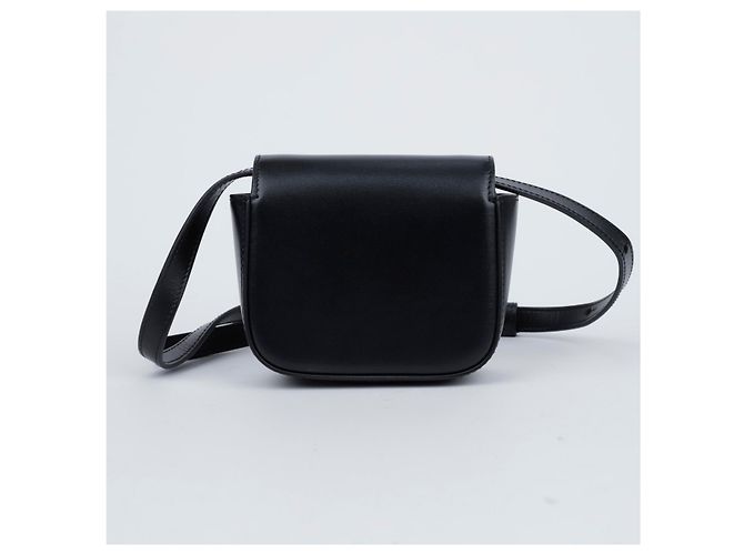 Céline Mini Claude aus glänzendem Kalbsleder schwarz - Ansicht 3