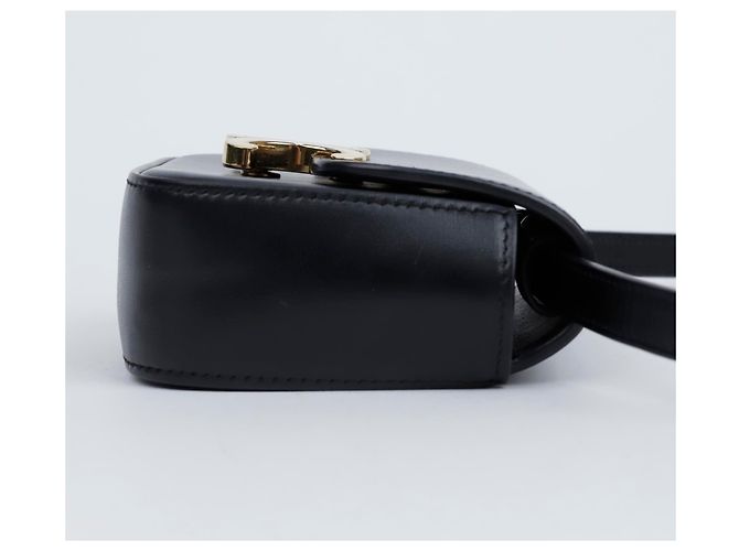 Céline Mini Claude aus glänzendem Kalbsleder schwarz - Ansicht 6
