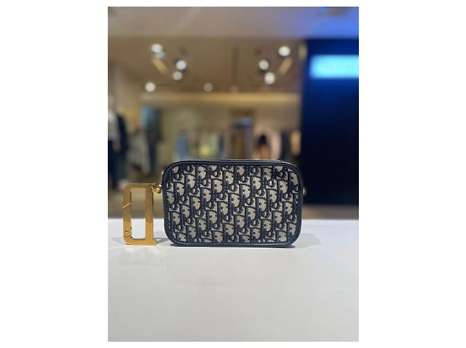 Dior Clutch Oblique Gold con anello a D - vista 3